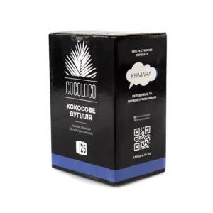 Уголь кокосовый CocoLoco 1 кг 72 кубика (25мм*25мм)
