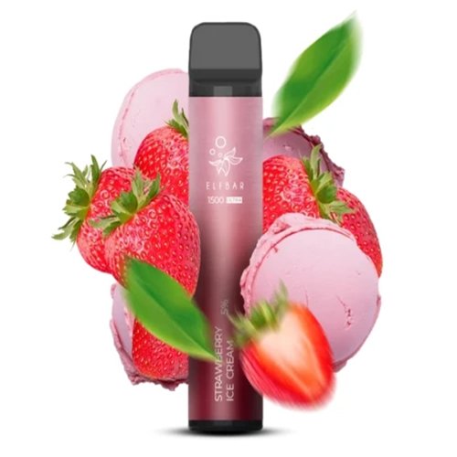 Elf Bar Ultra Strawberry Ice Cream 1500 (полуниця морозиво)