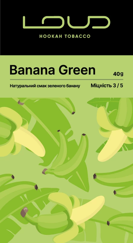 Табак для кальяна Loud Medium 40 г Banana Green (зеленый банан)