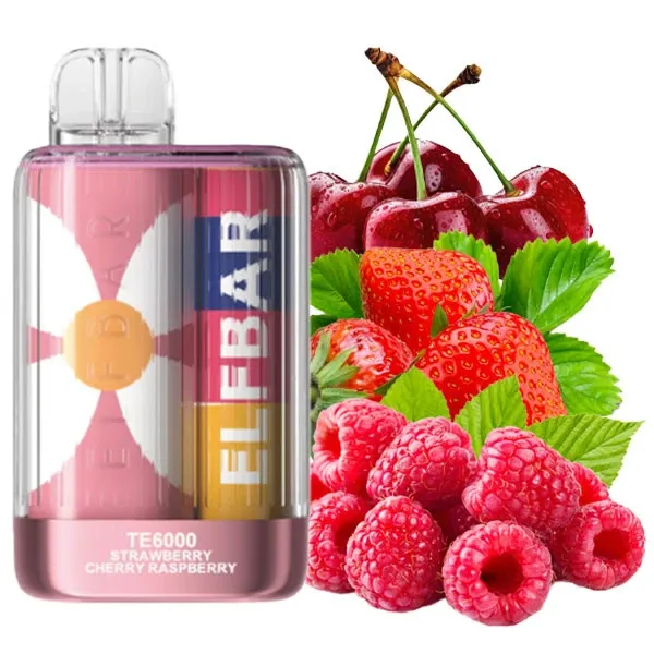 Elf Bar Strawberry Cherry Raspberry TE 6000 (полуниця вишня малина)